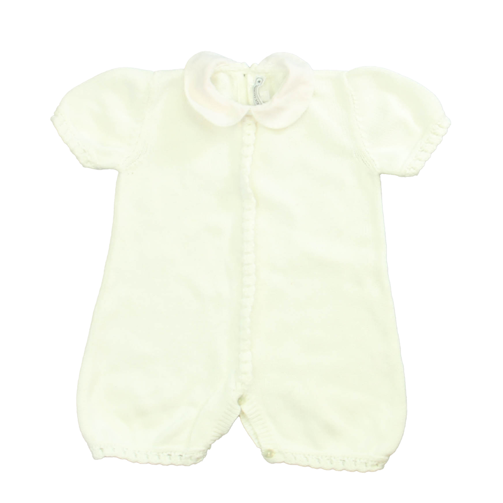 Le Guignol Girls White | Pink Romper size: 3 Months